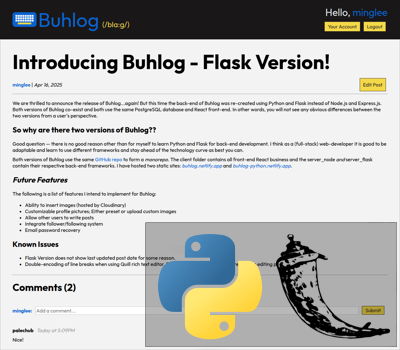 Buhlog (Flask Version)