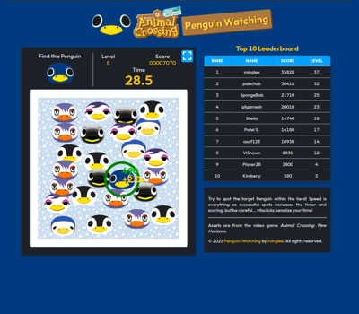 Penguin Watching Game